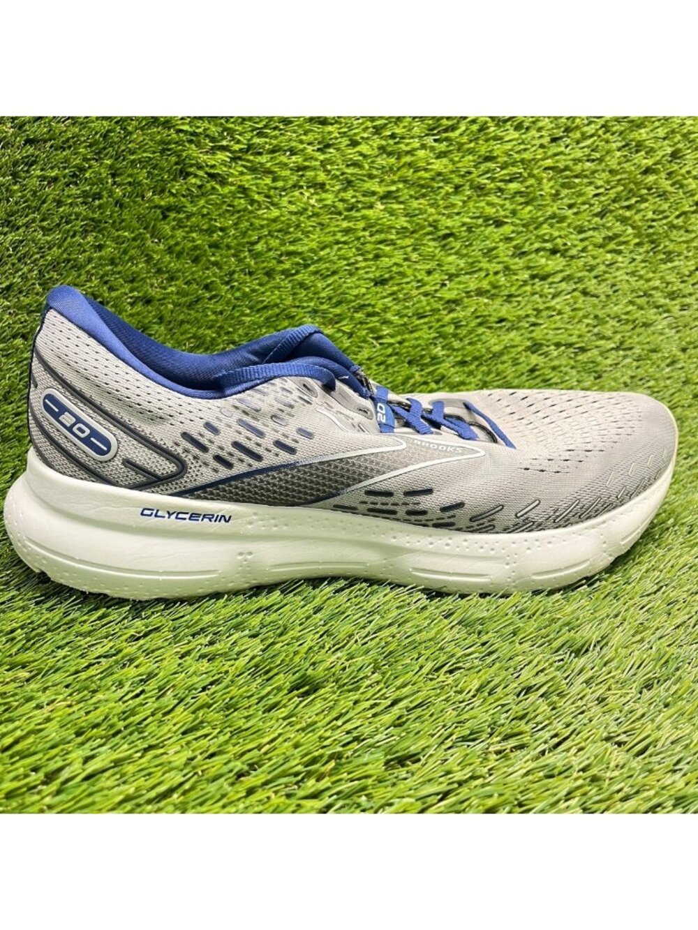 Brooks Glycerin 20 Mens Size 12.5 Gray Blue Athletic Running Shoes Sneakers